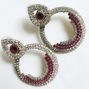 Pink & Silver Earrings